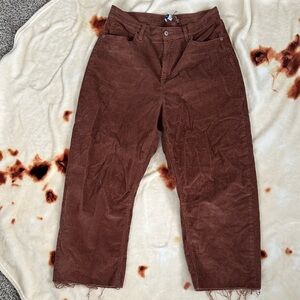 Old Navy Women's Corduroy Barrel Pants in Rich Brown